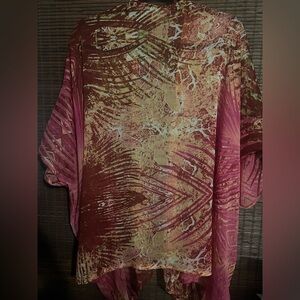 MINT Women's Pink Patterned Kimono Top